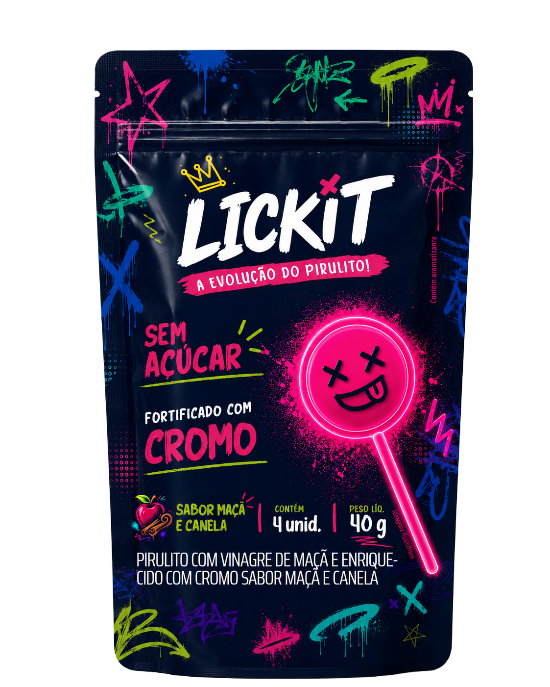 Lickit Cromo Maçã e Canela